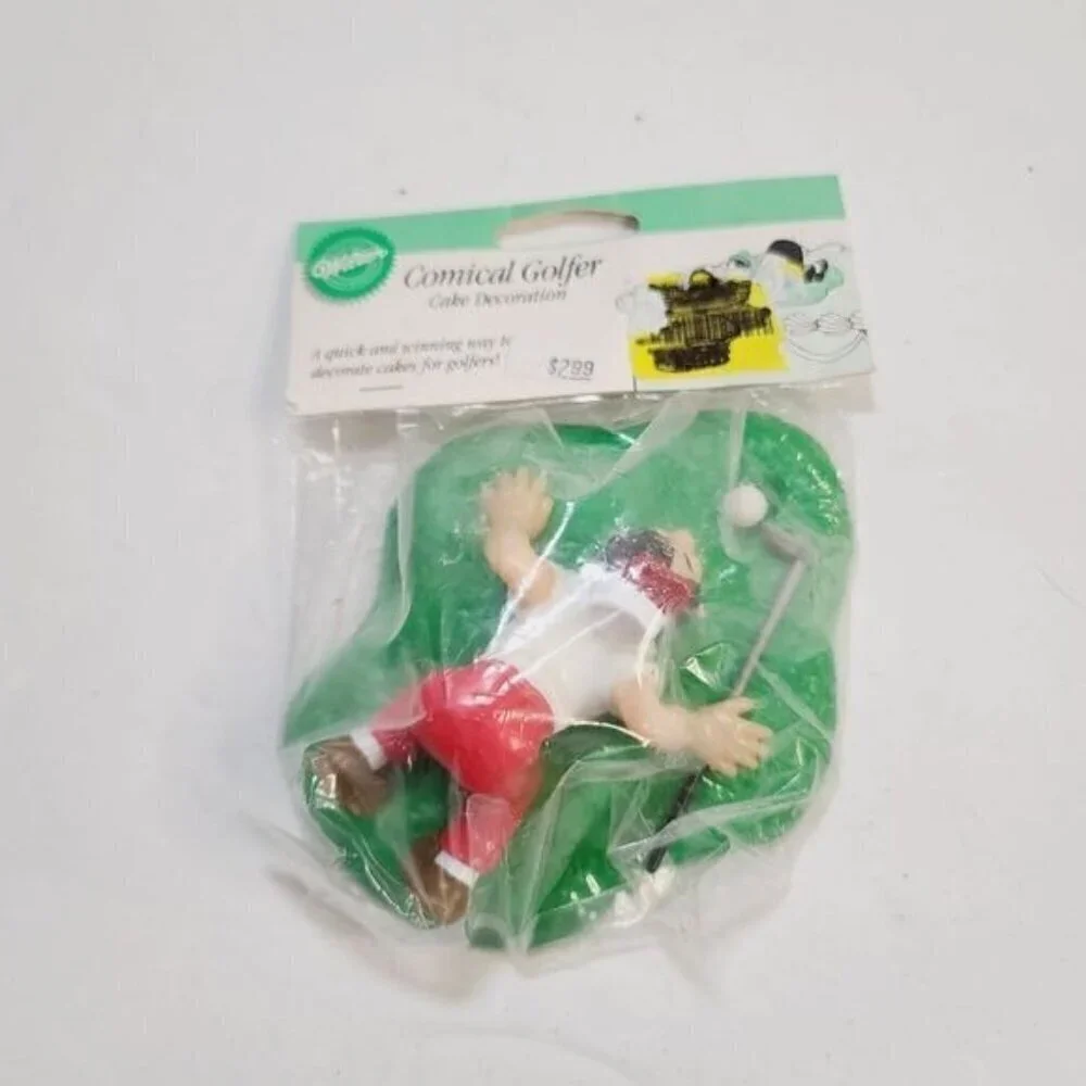 Vintage 1998 Wilton Comical Golfer Cake Topper Golf Lover Birthday